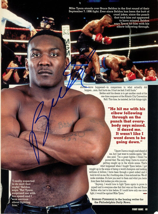 Bruce Seldon Autographed Magazine Photo Boxing Champ 177629