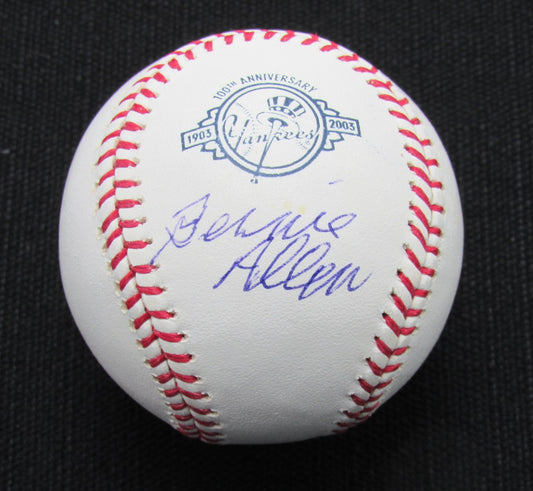 Bernie Allen Signed/Auto Yankees 100th OML Baseball JSA 186880