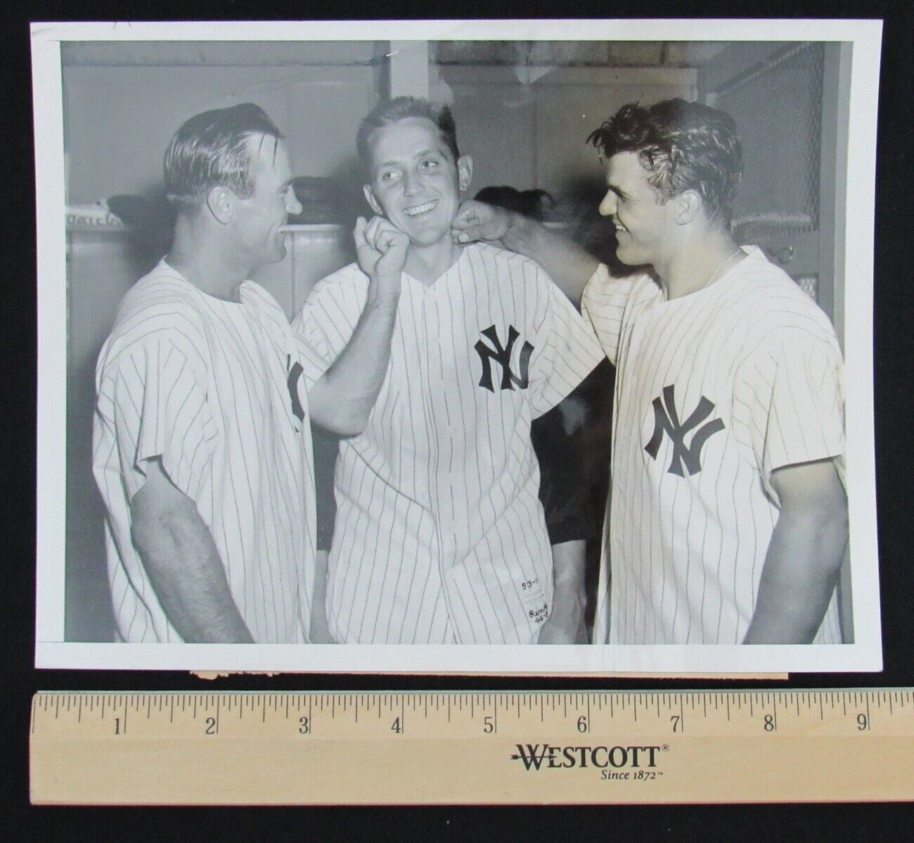 Bauer/Morgan/Skowron 1954 NY Yankees 7x9 B/W Wire/Press Photo 150824