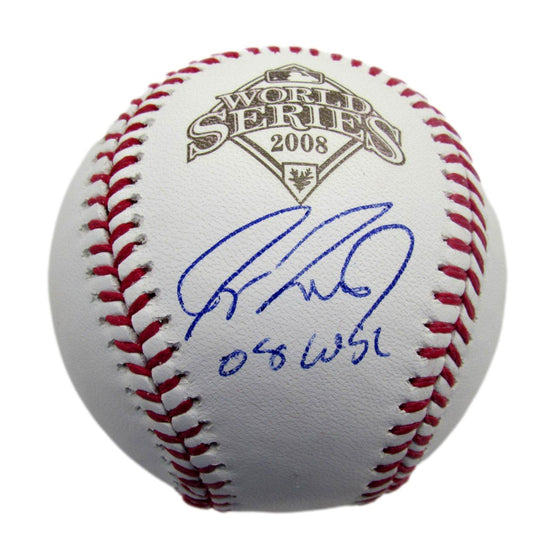 Jason Werth Signed/Inscribed 2008 World Series Baseball Phillies JSA 190786