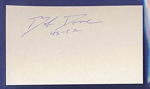 Bob Dove Cardinals Signed/Autographed 3x5 Index Card