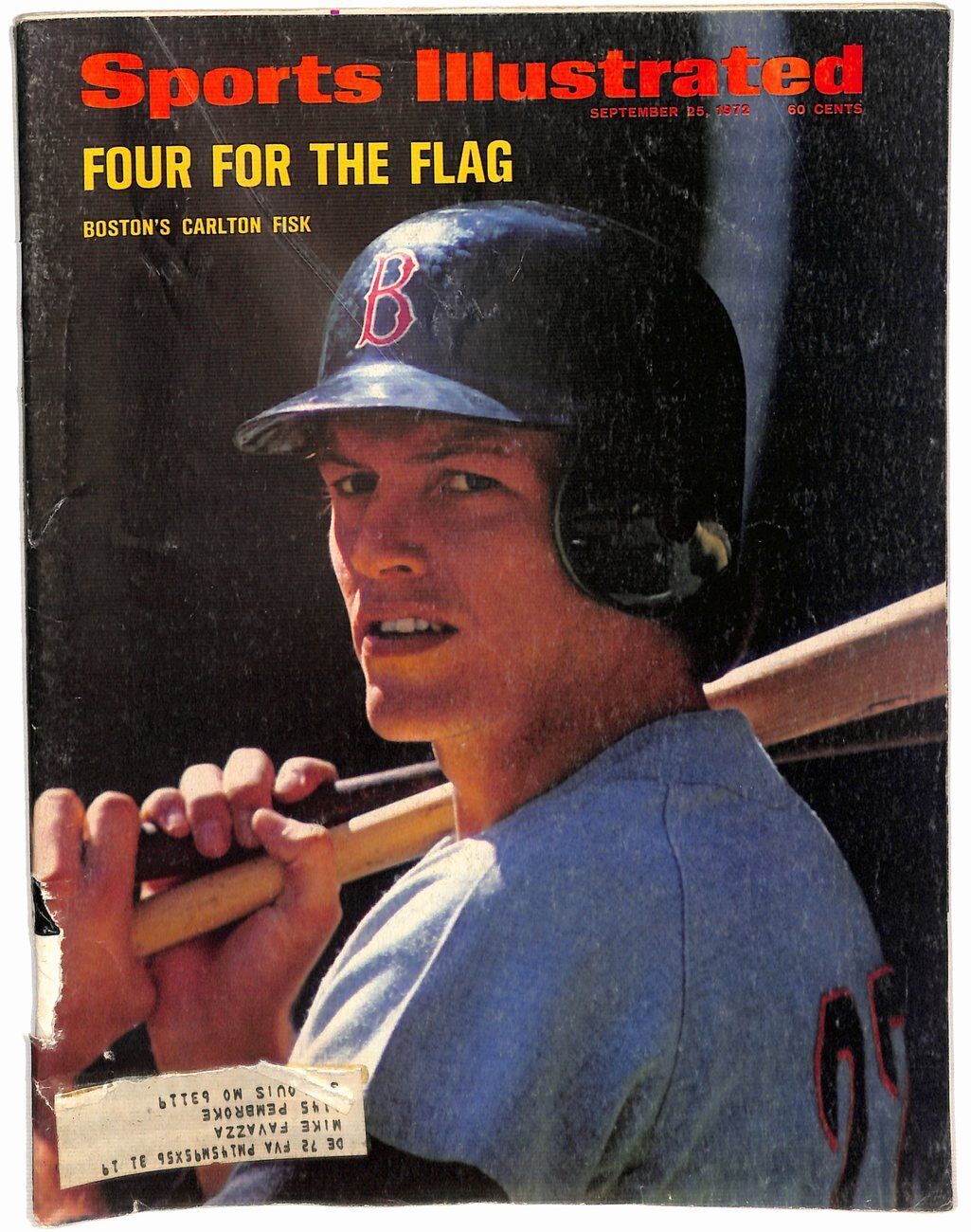 September 25, 1972 Carlton Fisk HOF Boston Red Sox Sports Illustrated 181295