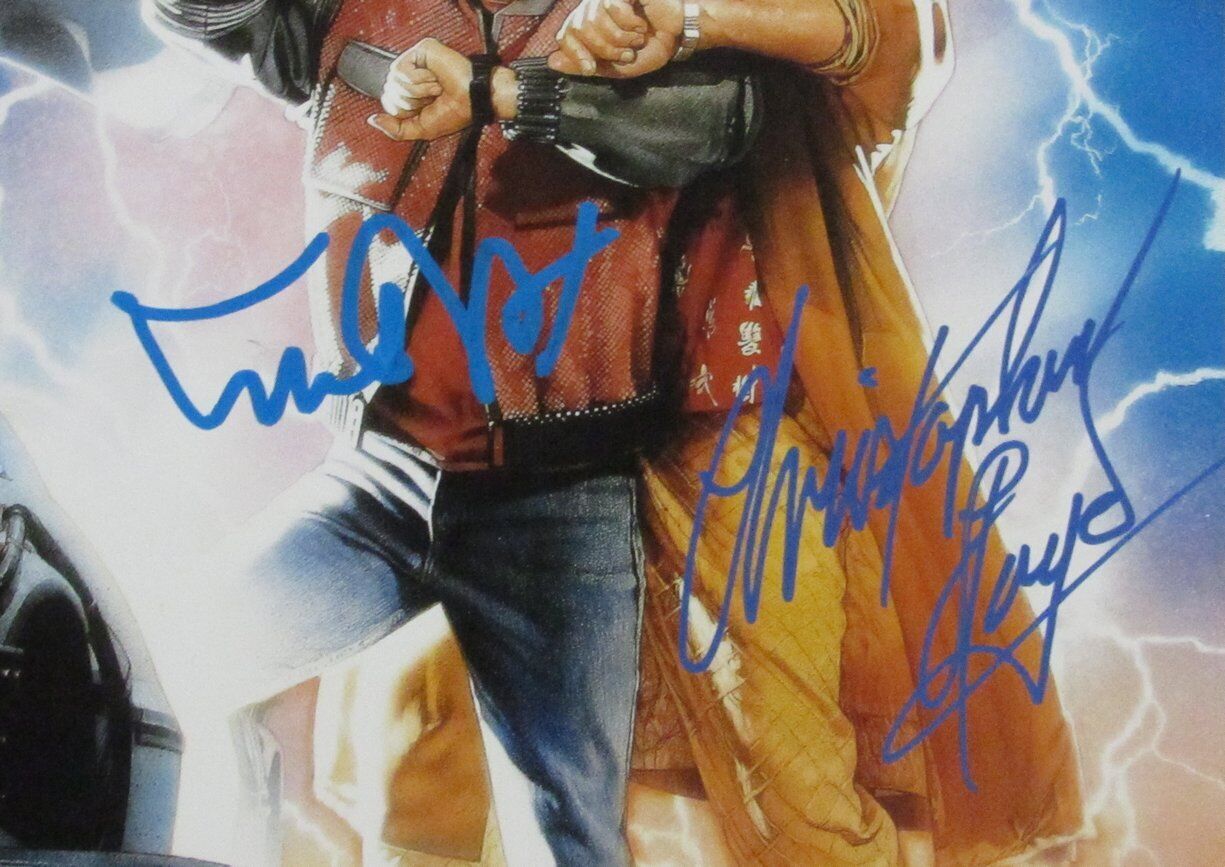 Christopher Lloyd/Michael J Fox Signed Back to the Future 11x17 Photo BAS/JSA