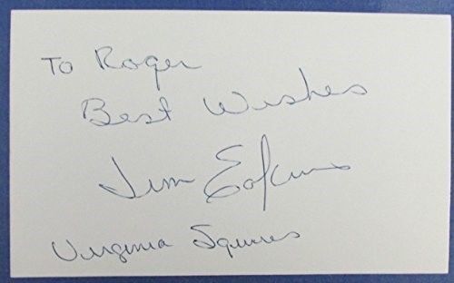 Jim Eakins Virginia Squires Autographed/Signed 3x5 Index Card 126770