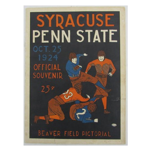 October 25, 1924 Penn State vs. Syracuse College Football Game Program 190295