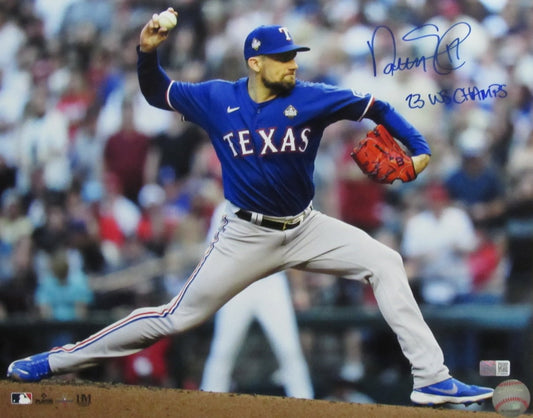 Nathan Eovaldi Signed/Inscribed 11x14 Photo Texas Rangers CX Auth 189740