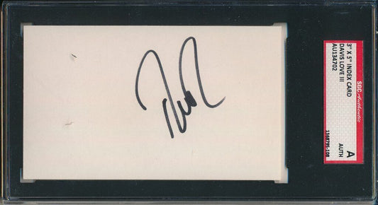 Davis Love III 1997 PGA Championship Signed 3x5 Index Card SGC 143686