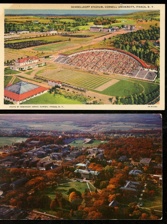 Lot of (2) 1950's Postcards Cornell Univ Stadium/ Penn State Stadium 176181