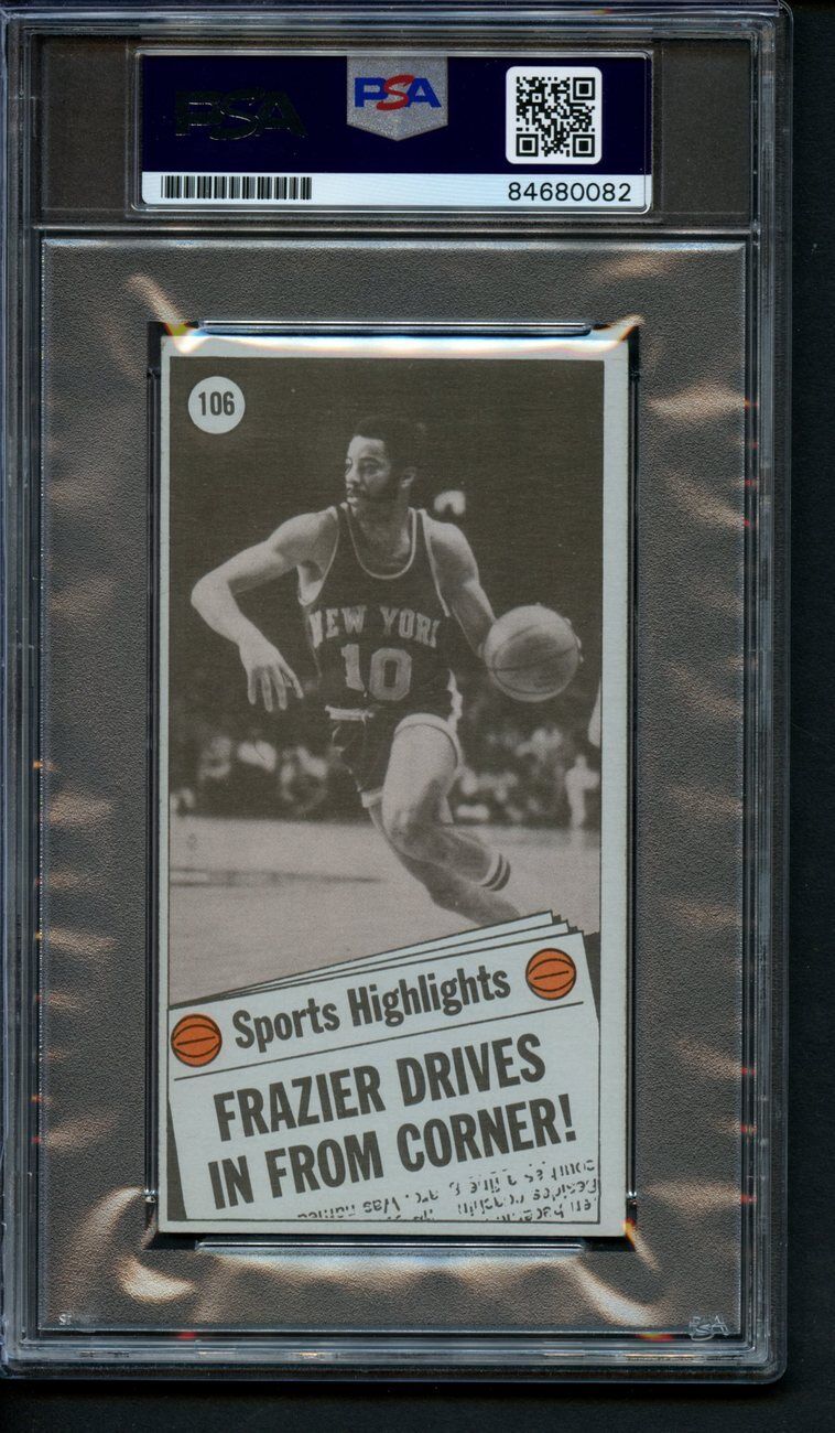 1970 TOPPS Walt Frazier HOF #106 Card Signed Knicks PSA/DNA GEM MINT 10