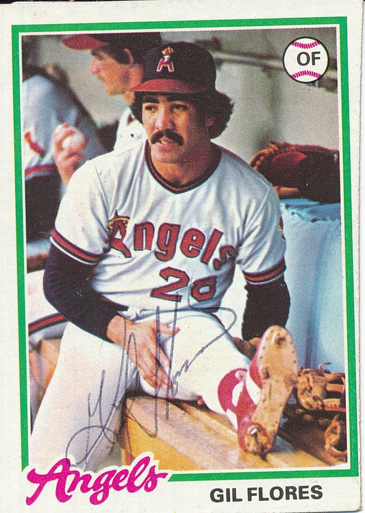 Gil Flores Autographed 1978 TOPPS Card #268 California Angels 183021