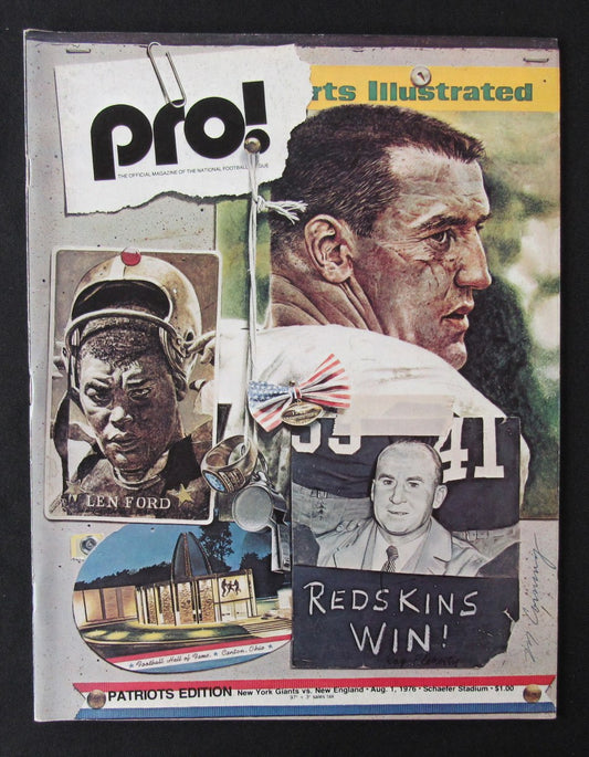 August 1, 1976 New England Patriots vs. New York Giants NFL Game Program 172296