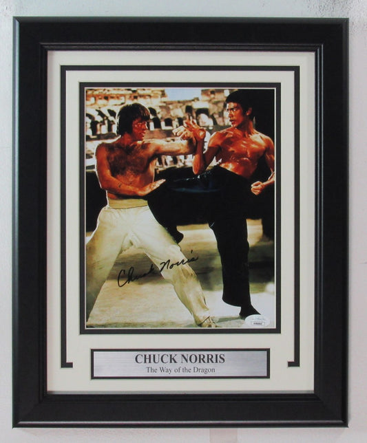 Chuck Norris Autographed/Signed 8X10 Photo Framed JSA 186108