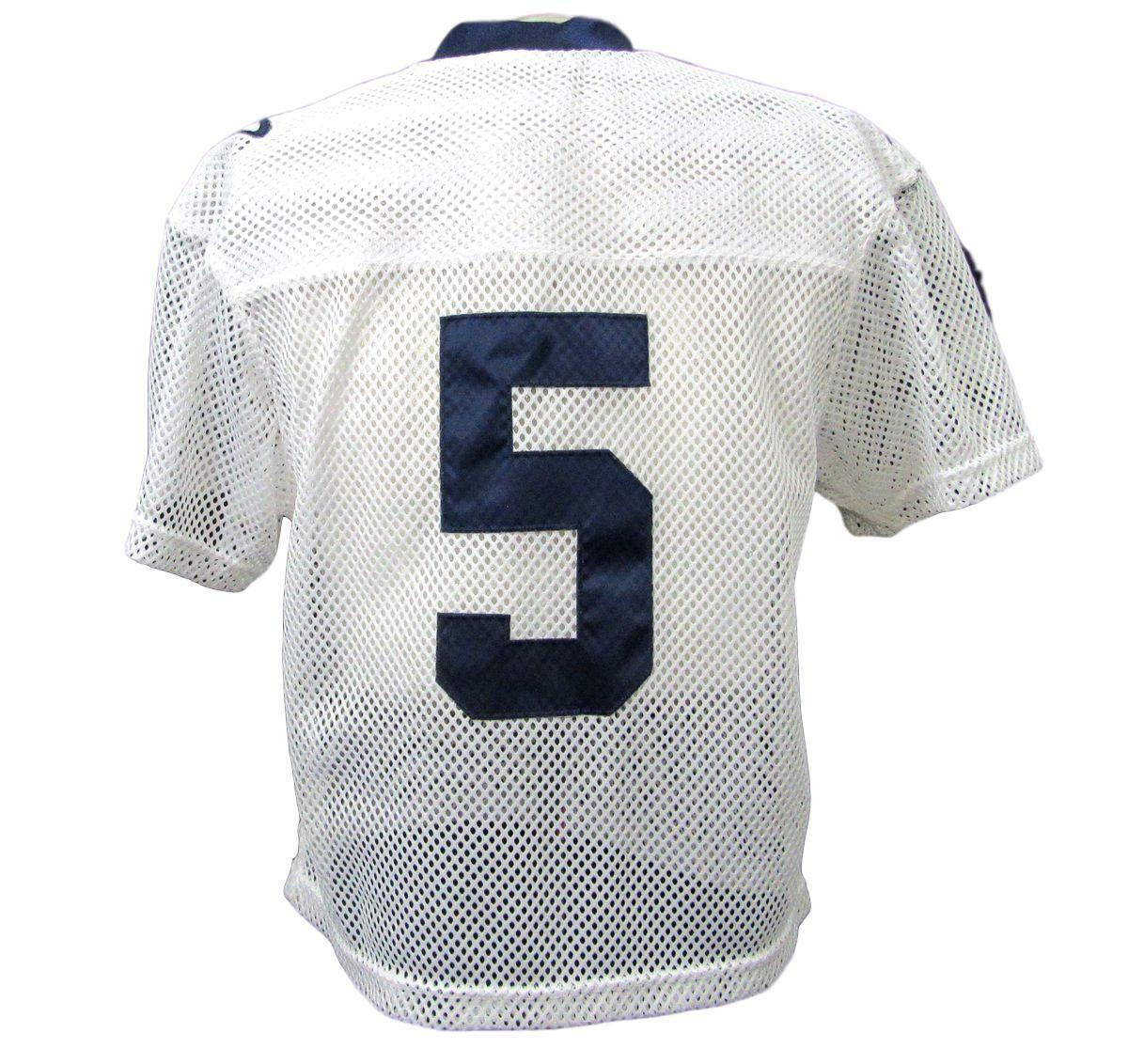 PA Big 33 FB Game Signed GameWear White Jersey #5 Size L 143906