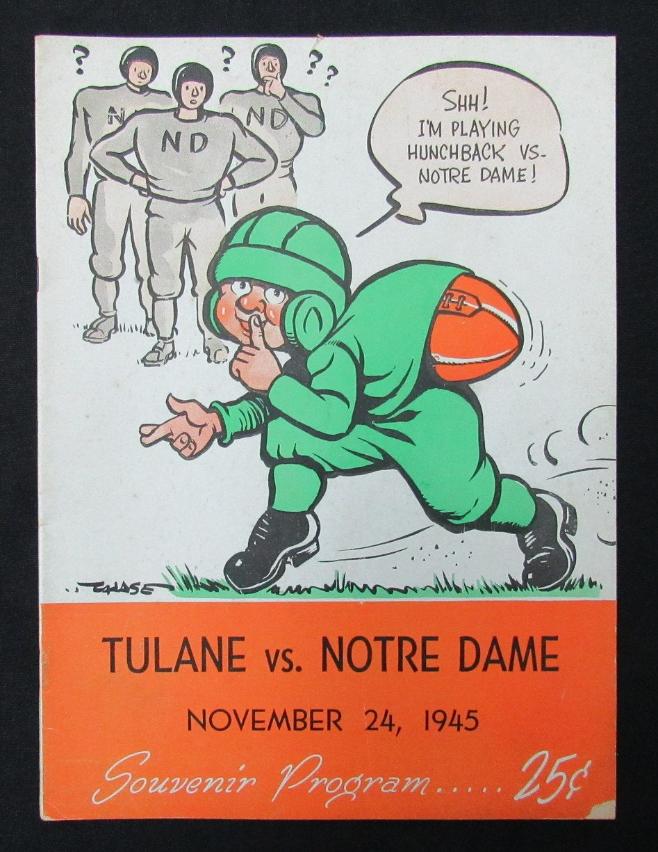 11/24/1945 Tulane vs. Notre Dame College Program 185885