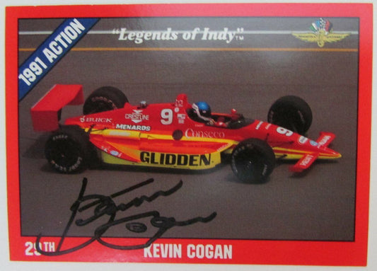 Kevin Cogan Signed 1992 Legends of indy #30 Kevin Cogan Trading Card 149673