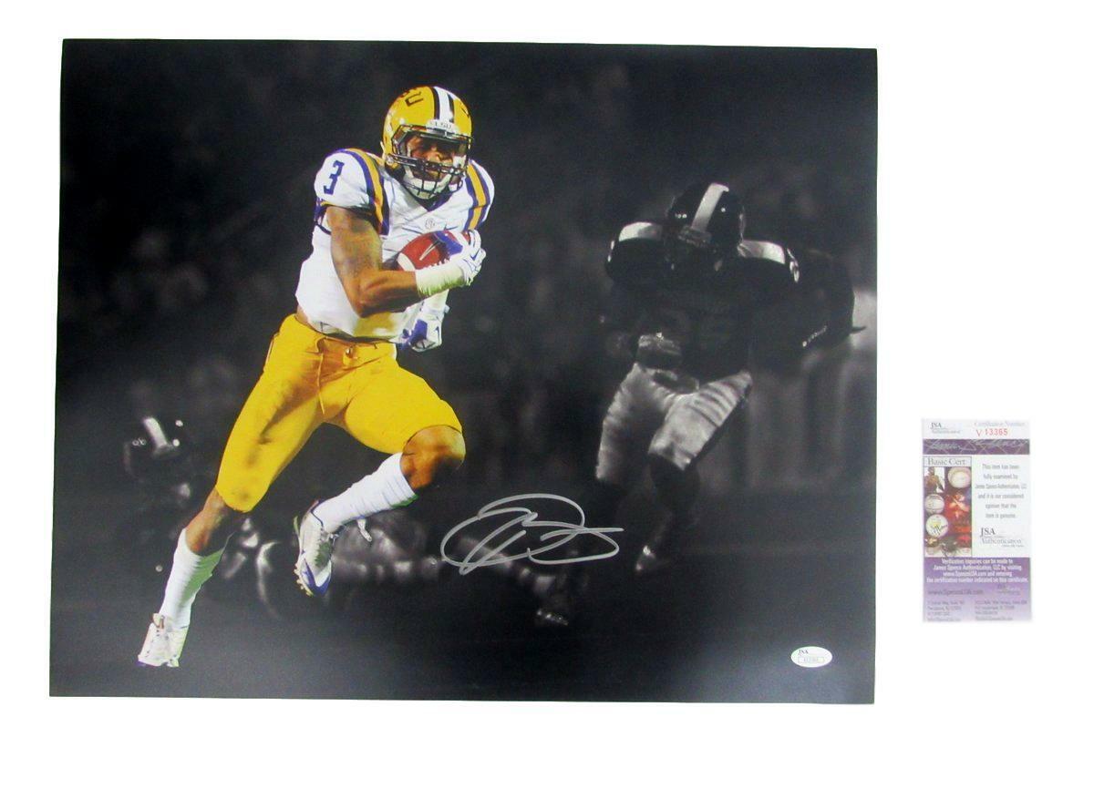 Odell Beckham Jr OBJ LSU Autographed/Signed 16x20 Photo JSA 135990