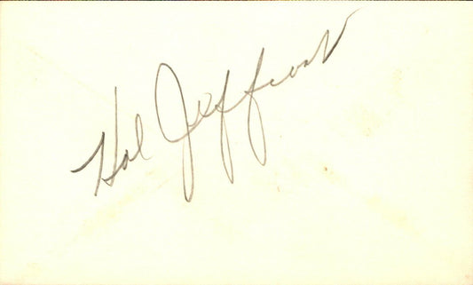 Hal Jeffcoat Cubs/Reds/Cards d.2007 Signed/Autographed 3x5 Index Card 162502