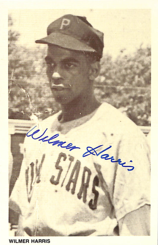 Wilmer Harris Signed 1991 Negro League Legends Post Card Stars 181279