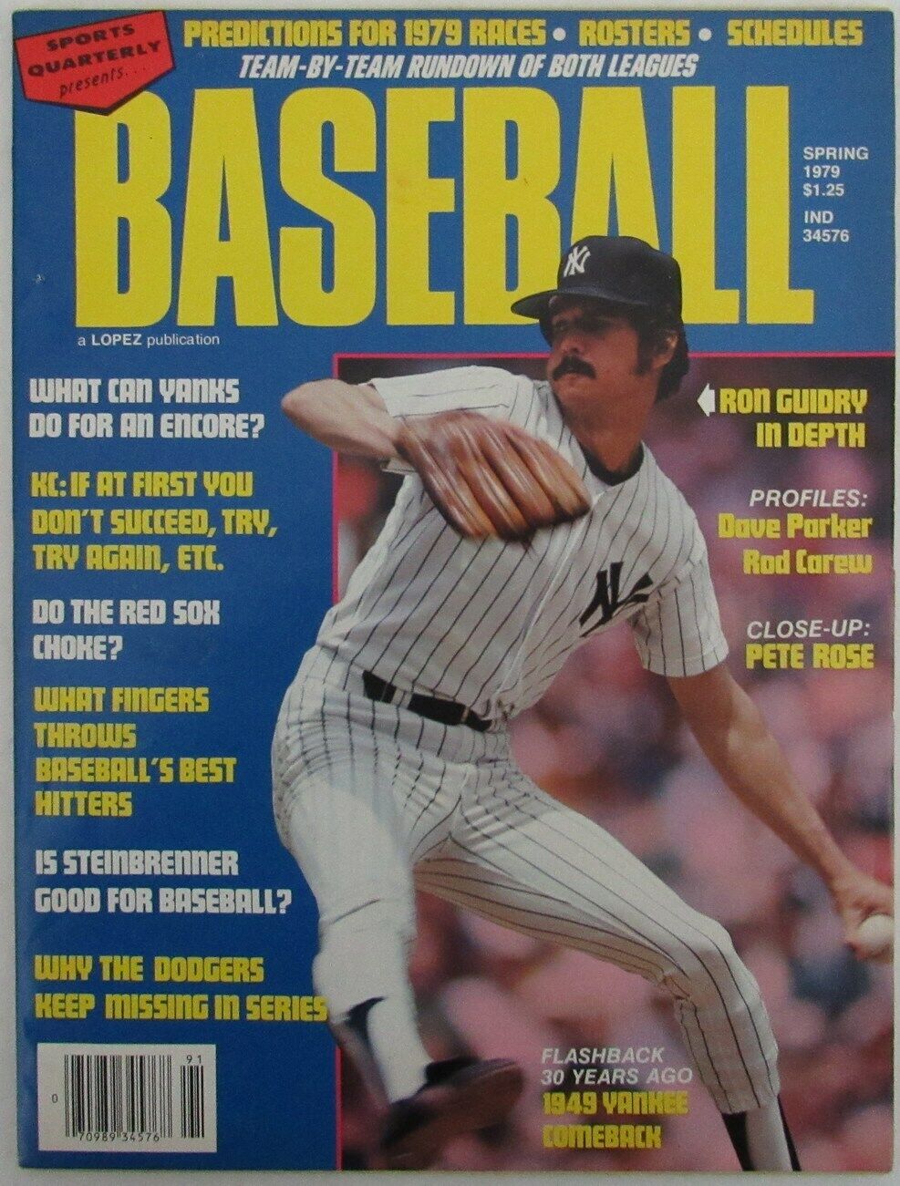 Spring 1979 Baseball Magazine with Ron Guidry, New York Yankees on Cover 164504