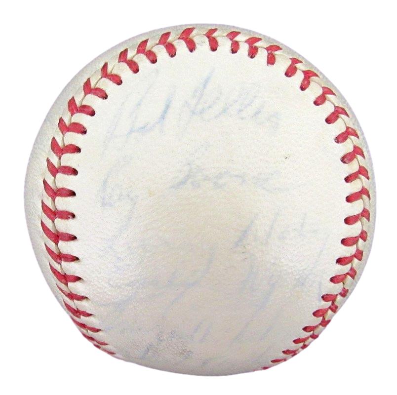 1950's Cleveland Indians Team Autographed (23 Signatures) Reach Baseball 181046