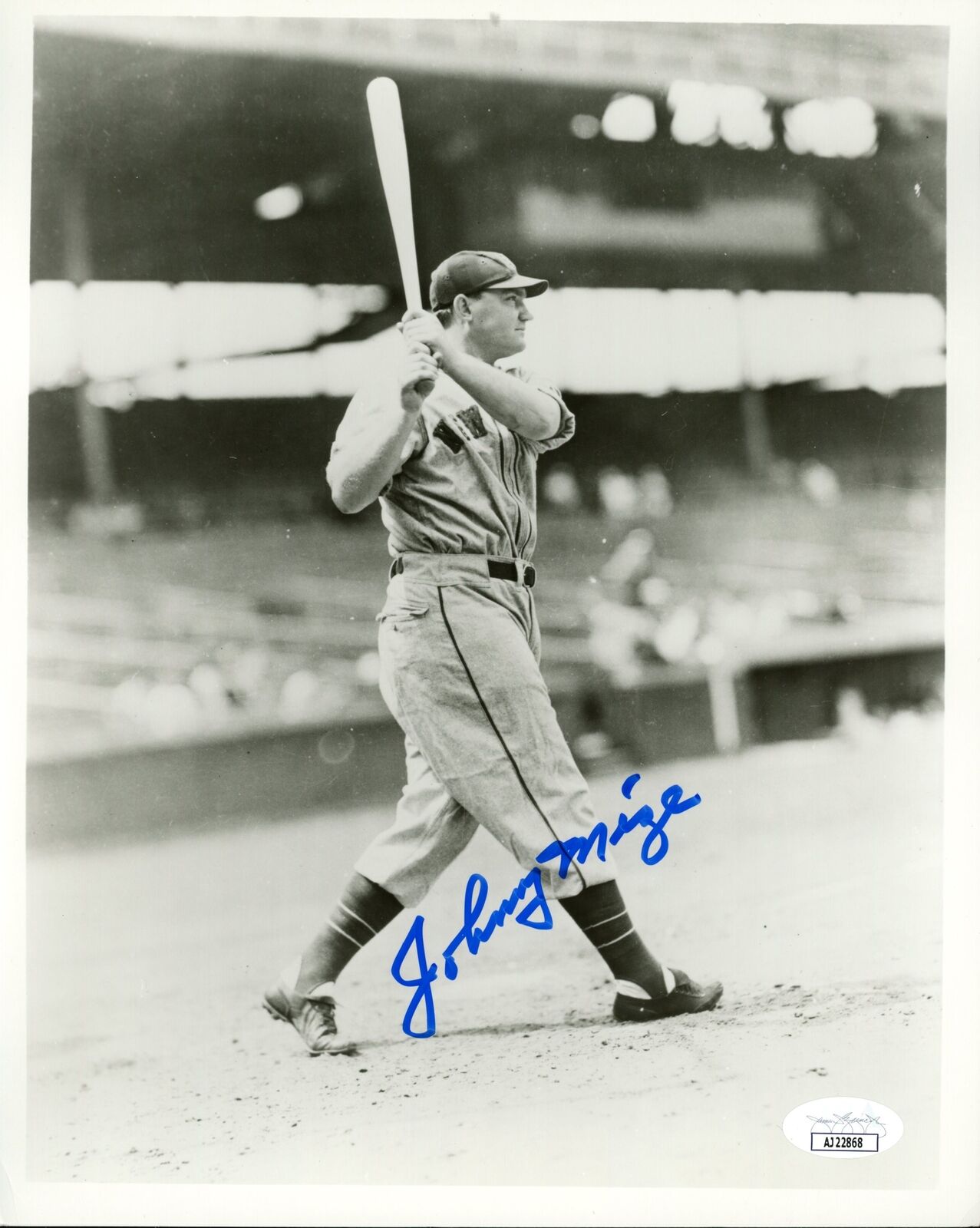 Johnny Mize HOF Autographed 8x10 Photo New York Giants JSA 177879