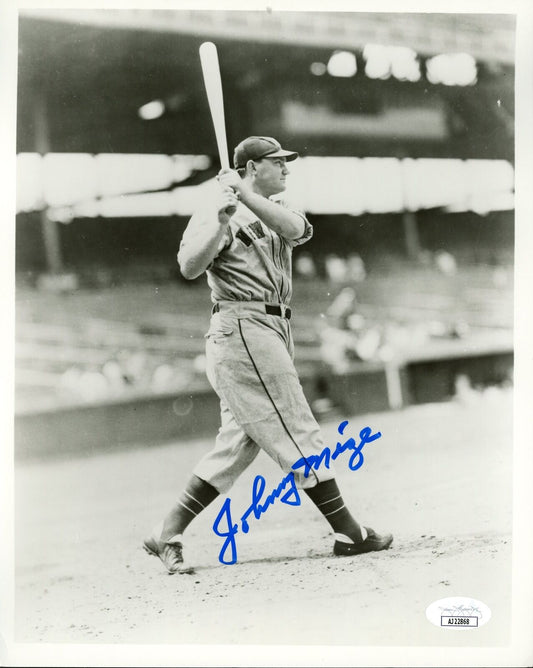 Johnny Mize HOF Autographed 8x10 Photo New York Giants JSA 177879