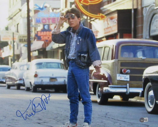 Michael J Fox Back to the Future Signed/Autographed 16x20 Photo Beckett 162833