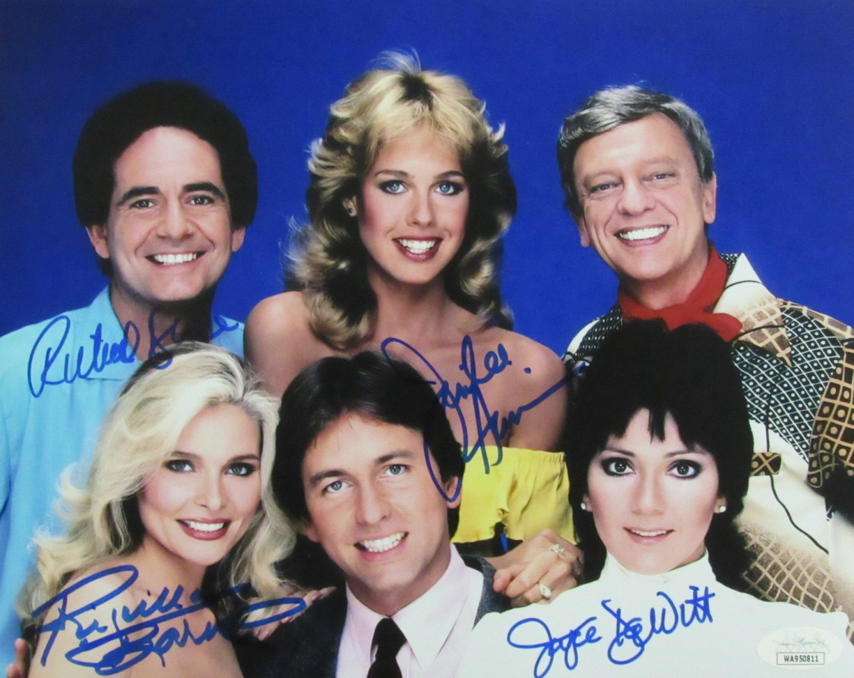 Three's Company Multi-Autographed by 4 Cast Members 8x10 Photo JSA 183397