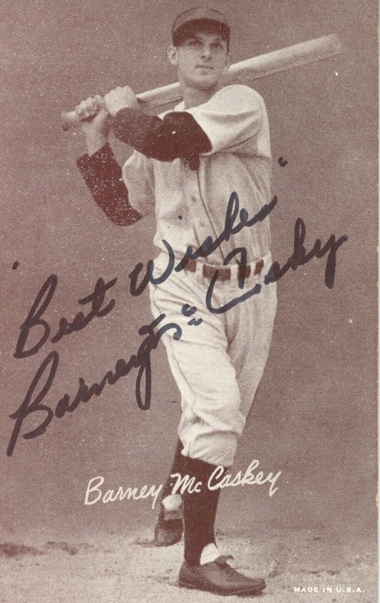 Barney McCoskey Athletics Signed/Autographed 1947-1966 Exhibit Postcard 166964