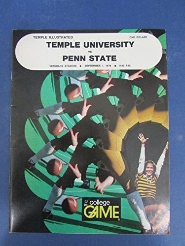 Vintage 9/1/1978 Temple Vs. Penn State PSU Program Paterno 126701