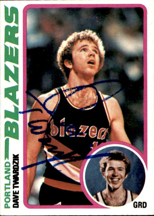 Dave Twardzik Autographed 1978-79 TOPPS Basketball Card #122 Blazers 183065