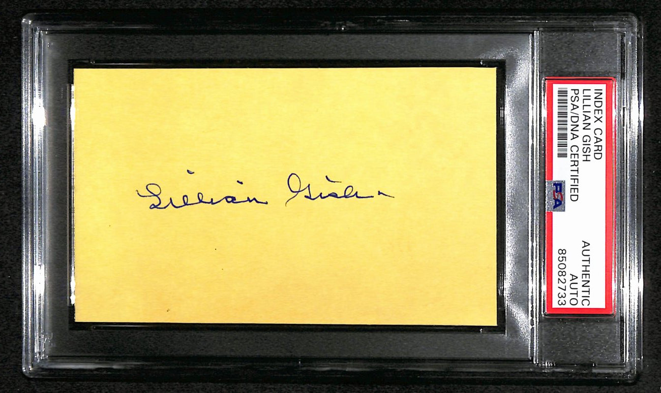 Lillian Gish Signed 3x5 Index Card "Birth of a Nation" PSA/DNA 183918