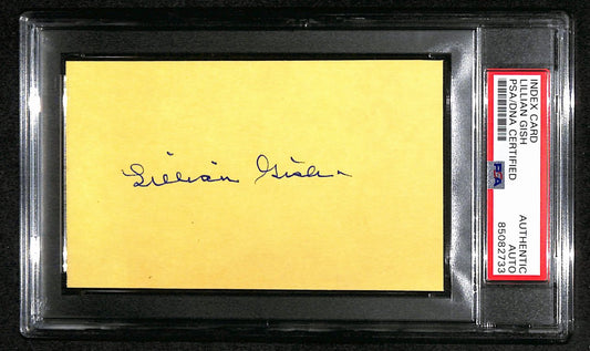 Lillian Gish Signed 3x5 Index Card "Birth of a Nation" PSA/DNA 183918