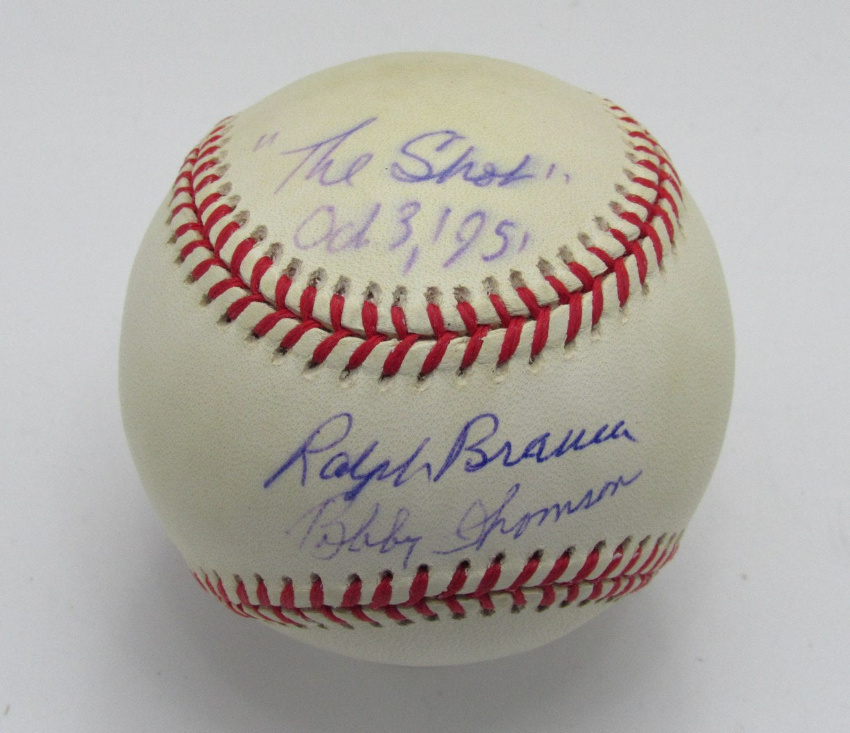 Ralph Branca/Bobby Thomson Dual-Signed/Inscribed ONL Baseball PSA/DNA 191731