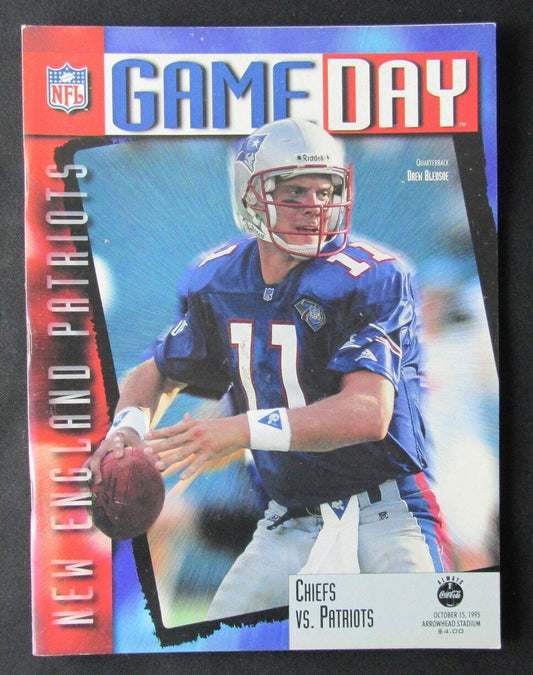 1995 Kansas City Chiefs vs. New England Patriots Program Drew Bledsoe