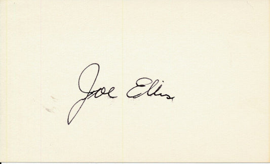 Joe Ellis Univ. of SF/Golden State Warriors Signed/Autographed Index Card 150981