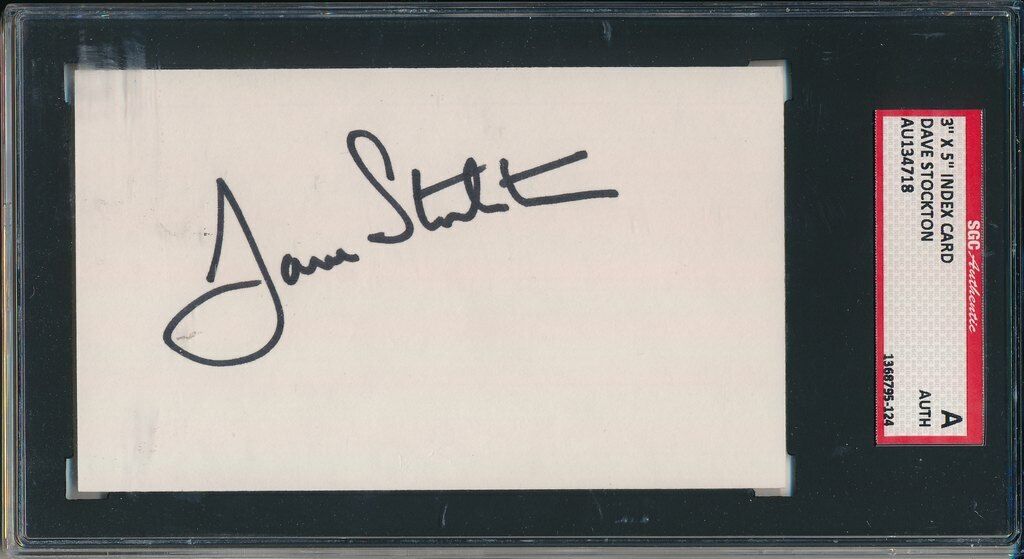 Dave Stockton 1970 & 1976 PGA Championship Signed 3x5 Index Card SGC 143699