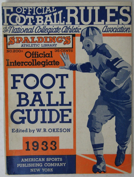 1933 Spaldings Athletic Library NCAA Football Annual with Rules 144925