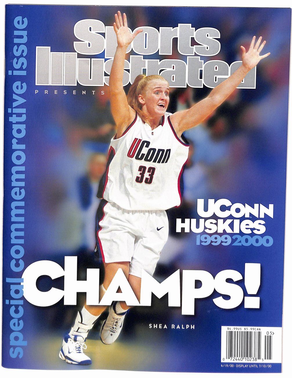 April 2000 Shea Ralph Uconn Huskies Sports Illustrated Comm. Issue NO LABEL