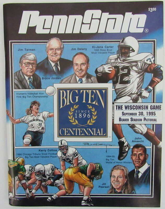 Lot of 10 1995 Penn State Nittany Lions Football Program 138909