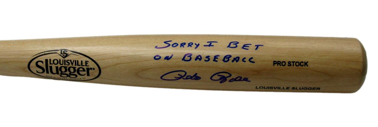 Pete Rose Autographed/Inscribed Louisville Slugger Baseball Bat Reds JSA 175221