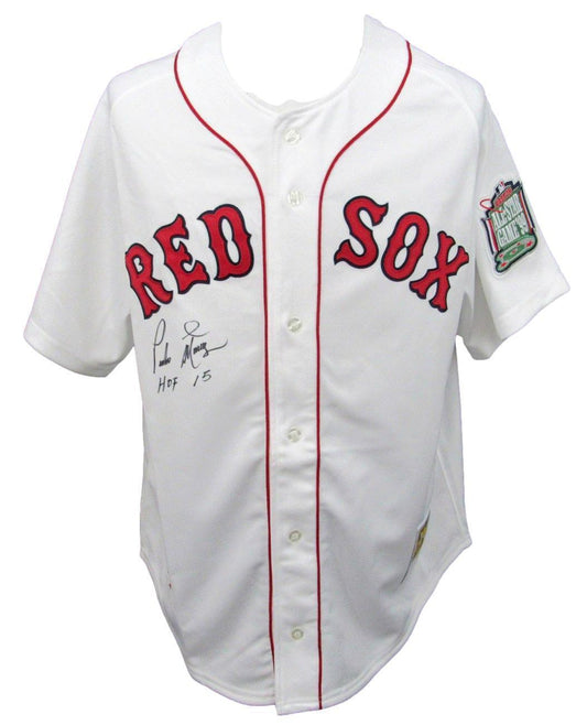 Pedro Martinez HOF Autographed/Ins Mitchell & Ness Jersey Red Sox Beckett 176376