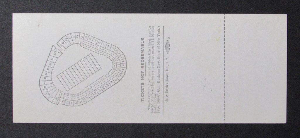 1969 Army vs Notre Dame Fighting Irish Proof Ticket 10/11/69 Yankee Stadium