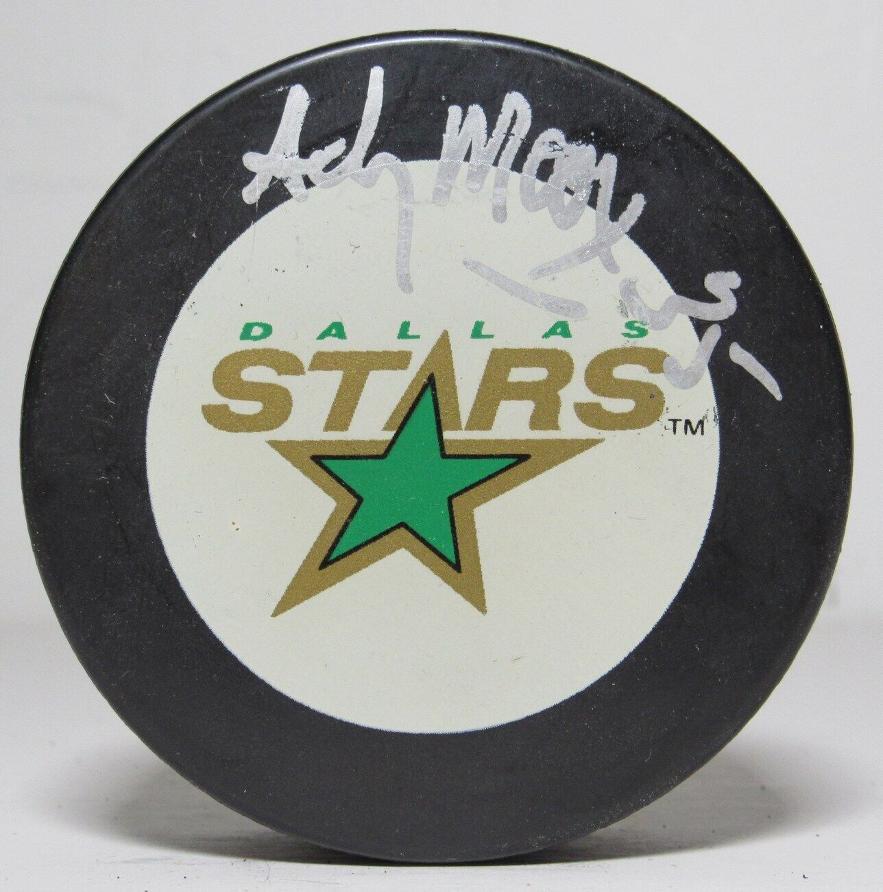 Andy Moog Dallas Stars Signed/Autographed  Hockey Puck