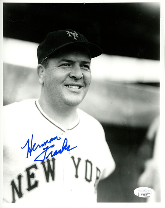 Herman Franks Autographed 8x10 Photo New York Giants JSA 177868