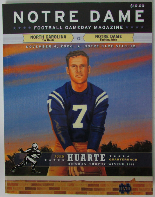 2006 North Carolina vs. Notre Dame Football Game Program 145296