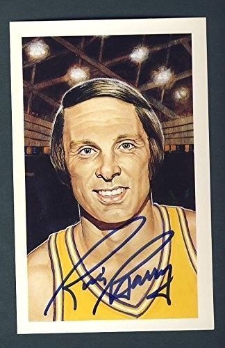 Rick Barry Warriors Signed Ron Lewis HOF Postcard 121904 PSA/JSA PASS