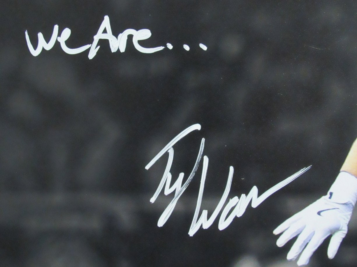 Tyler Warren Signed/Inscribed "We Are..." 11x14 Photo Penn State JSA 193113