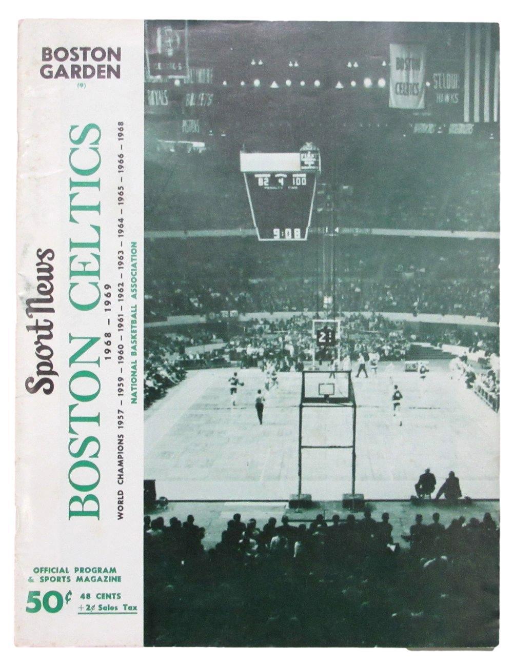 March 19, 1969 Boston Celtics vs. Chicago Bulls Boston Garden Program