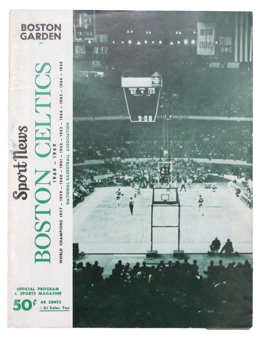 March 19, 1969 Boston Celtics vs. Chicago Bulls Boston Garden Program